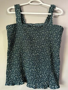 Far West Smocked Floral Tank Top